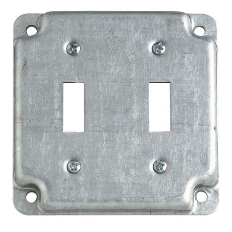 electrical box cover metal|4x4 single outlet cover plate.